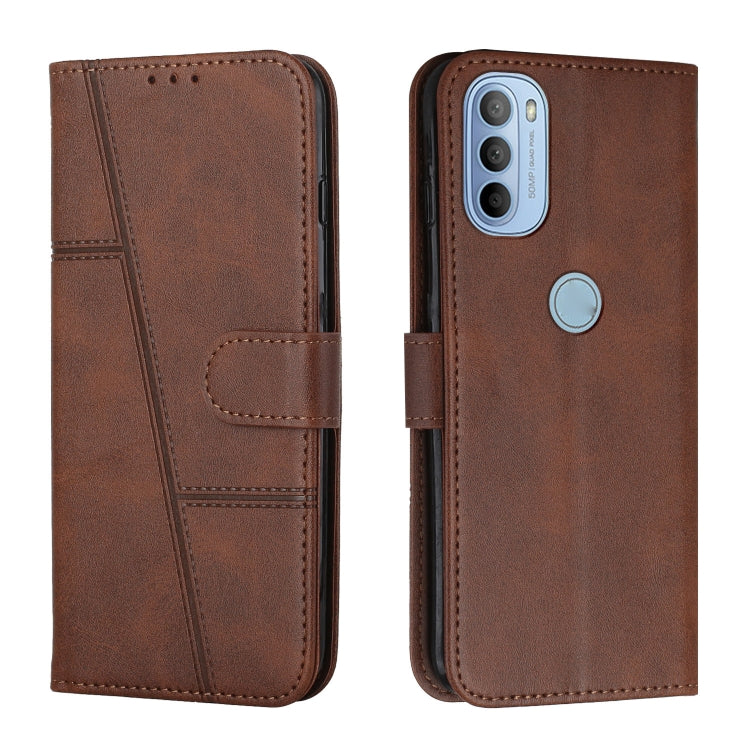 For Motorola Moto G31 / G41 Stitching Calf Texture Buckle Leather Phone Case