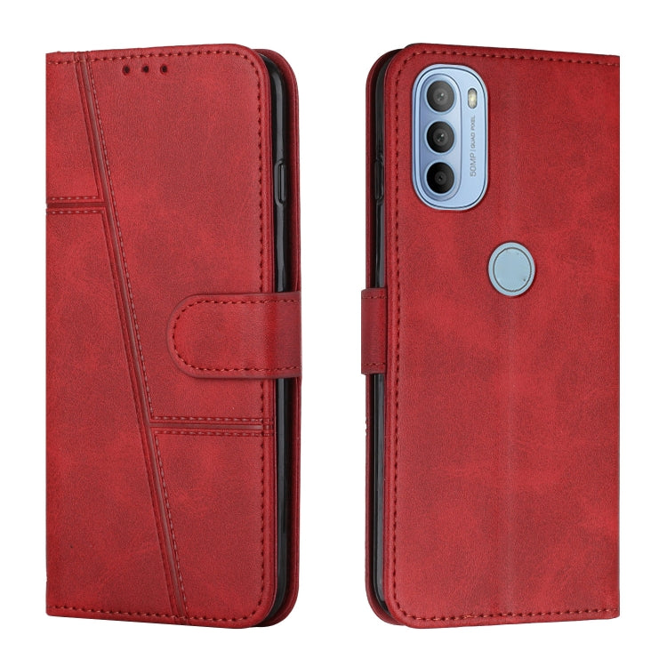 For Motorola Moto G31 / G41 Stitching Calf Texture Buckle Leather Phone Case