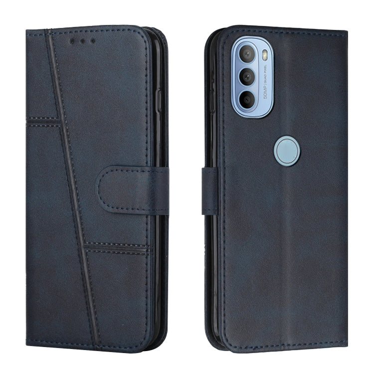 For Motorola Moto G31 / G41 Stitching Calf Texture Buckle Leather Phone Case