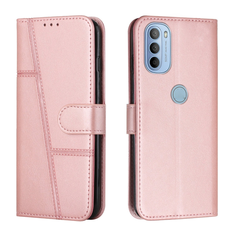 For Motorola Moto G31 / G41 Stitching Calf Texture Buckle Leather Phone Case