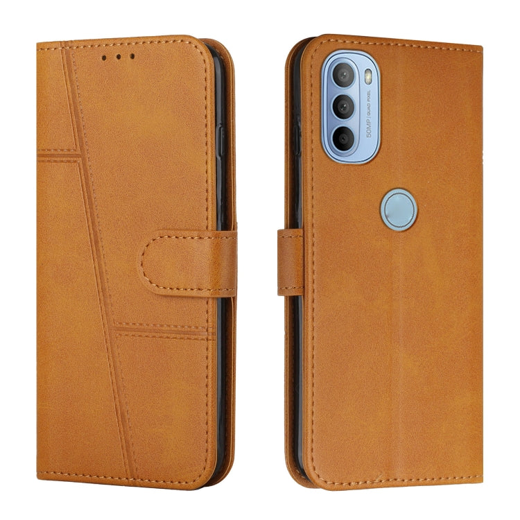 For Motorola Moto G31 / G41 Stitching Calf Texture Buckle Leather Phone Case