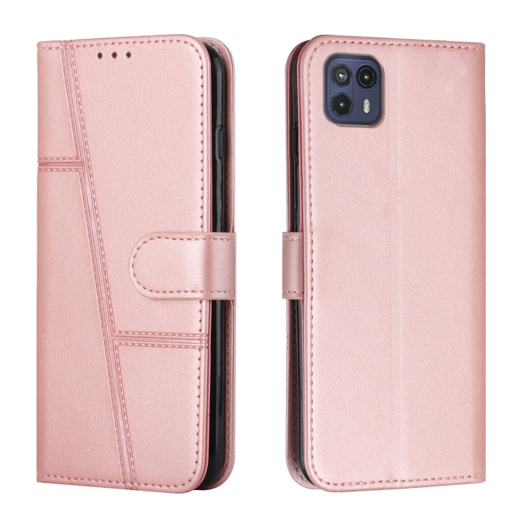 For Motorola Moto G50 5G Stitching Calf Texture Buckle Leather Phone Case