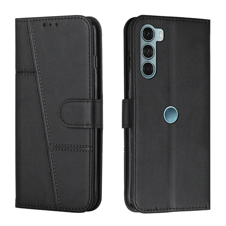 For Motorola Moto G200 5G / Edge S30 Stitching Calf Texture Buckle Leather Phone Case