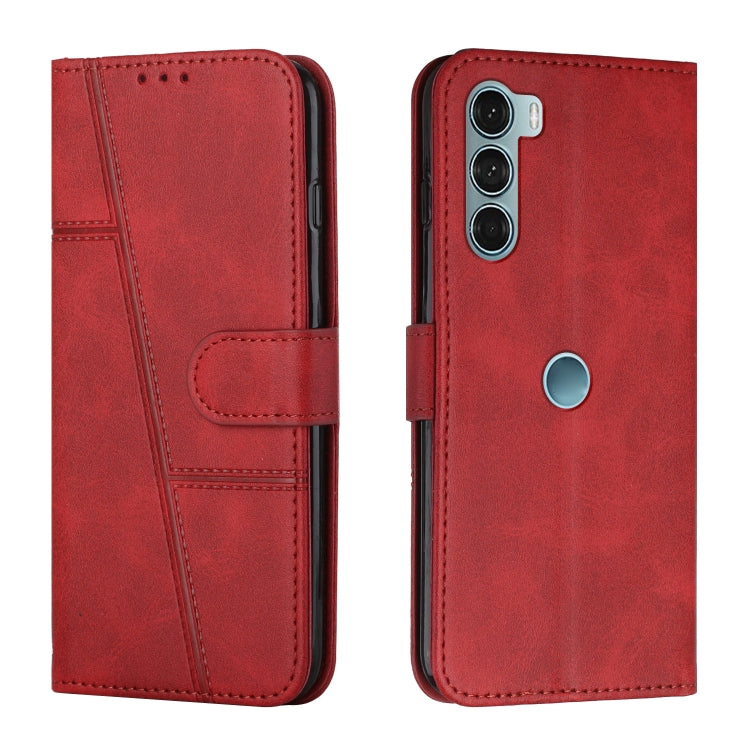 For Motorola Moto G200 5G / Edge S30 Stitching Calf Texture Buckle Leather Phone Case