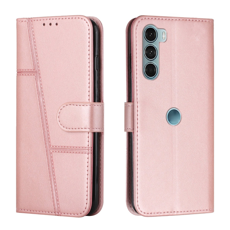 For Motorola Moto G200 5G / Edge S30 Stitching Calf Texture Buckle Leather Phone Case