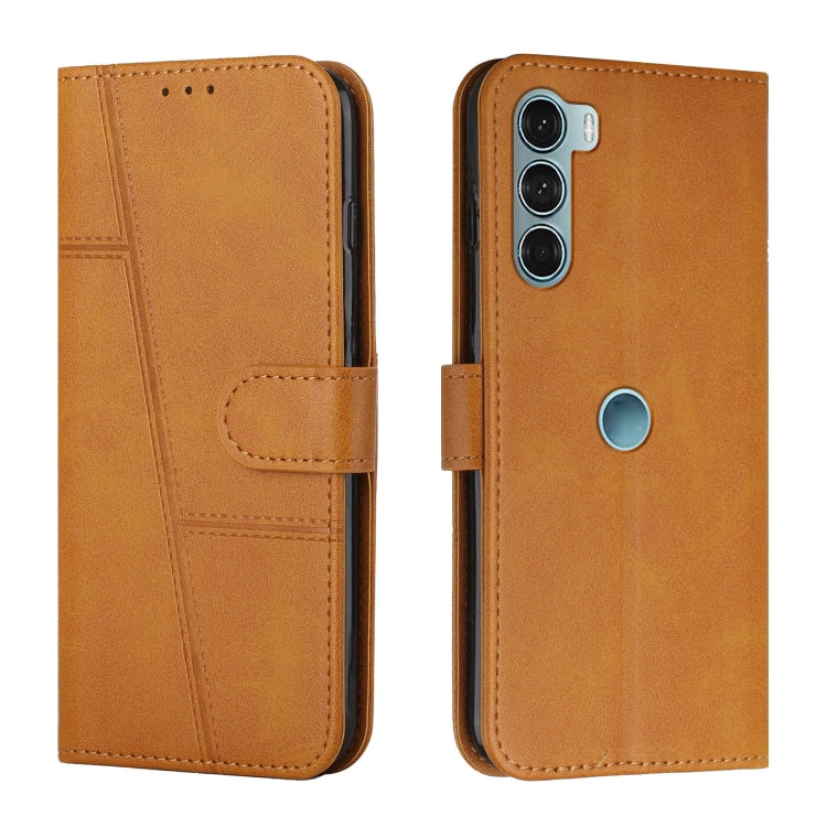 For Motorola Moto G200 5G / Edge S30 Stitching Calf Texture Buckle Leather Phone Case