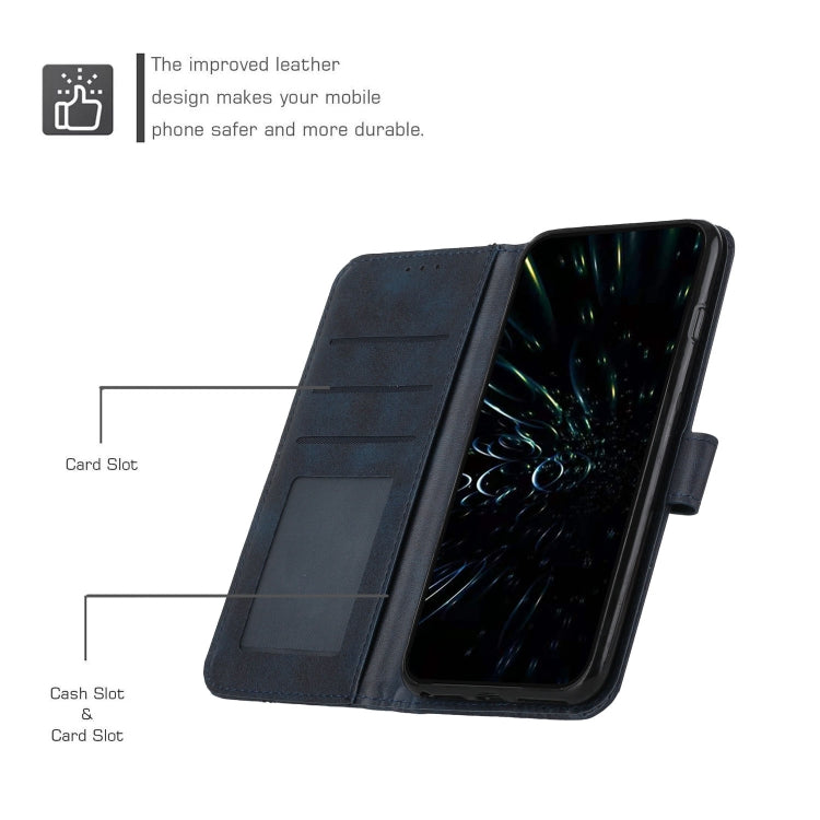For Tecno Pop 5 LTE Stitching Calf Texture Buckle Leather Phone Case
