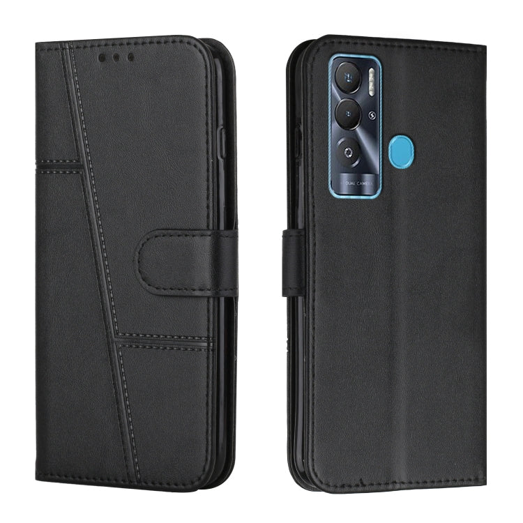 For Tecno Pova Neo Stitching Calf Texture Buckle Leather Phone Case