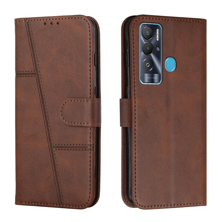For Tecno Pova Neo Stitching Calf Texture Buckle Leather Phone Case