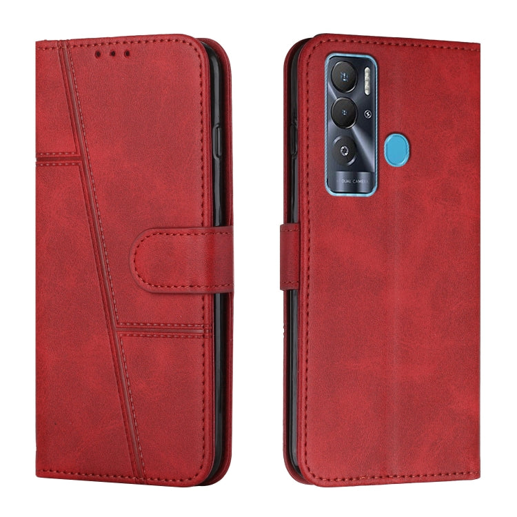 For Tecno Pova Neo Stitching Calf Texture Buckle Leather Phone Case