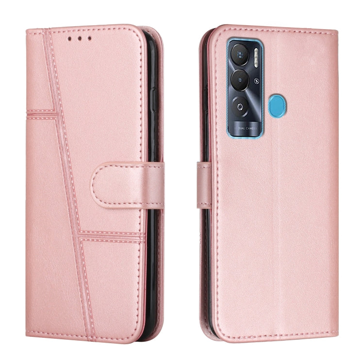 For Tecno Pova Neo Stitching Calf Texture Buckle Leather Phone Case
