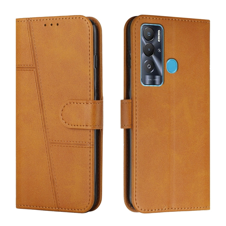 For Tecno Pova Neo Stitching Calf Texture Buckle Leather Phone Case