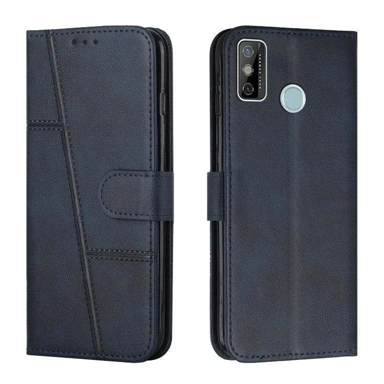 For Tecno Spark Go 2020 / Spark 6 Go Stitching Calf Texture Buckle Leather Phone Case