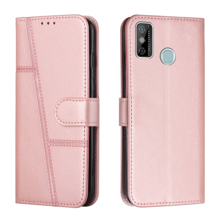 For Tecno Spark Go 2020 / Spark 6 Go Stitching Calf Texture Buckle Leather Phone Case