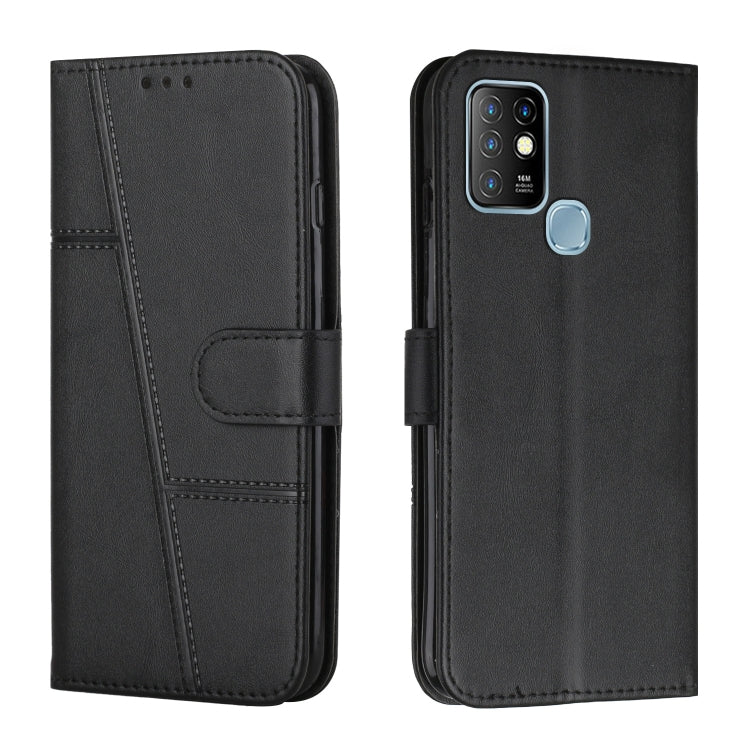 For Infinix Hot 10 Stitching Calf Texture Buckle Leather Phone Case