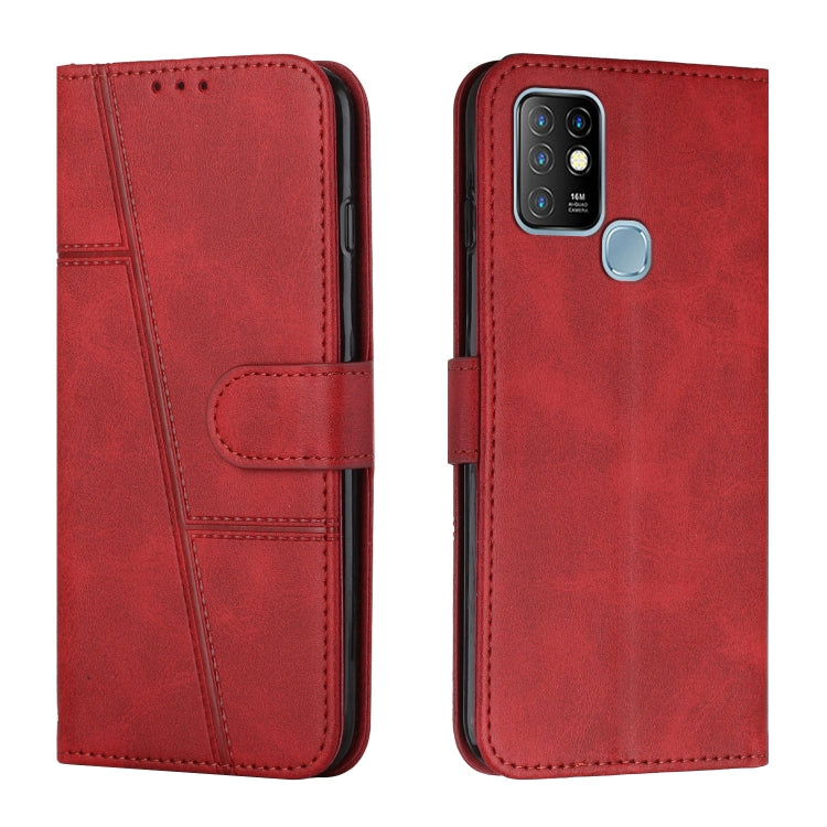 For Infinix Hot 10 Stitching Calf Texture Buckle Leather Phone Case