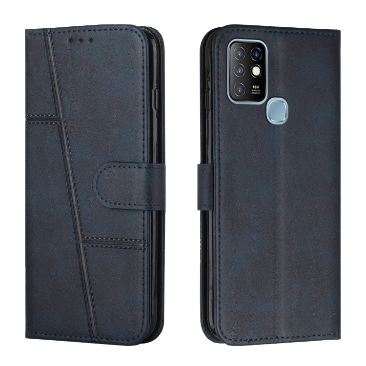For Infinix Hot 10 Stitching Calf Texture Buckle Leather Phone Case