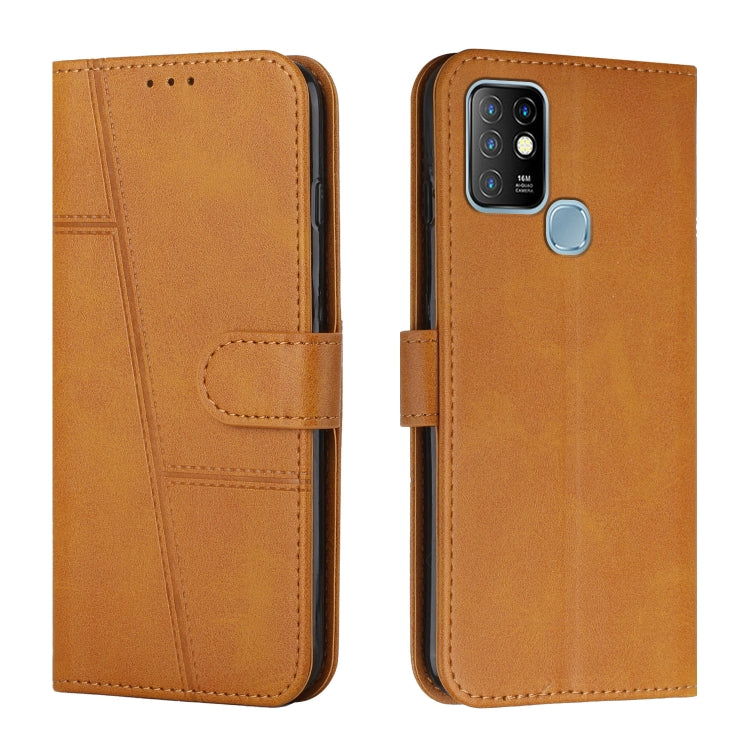 For Infinix Hot 10 Stitching Calf Texture Buckle Leather Phone Case