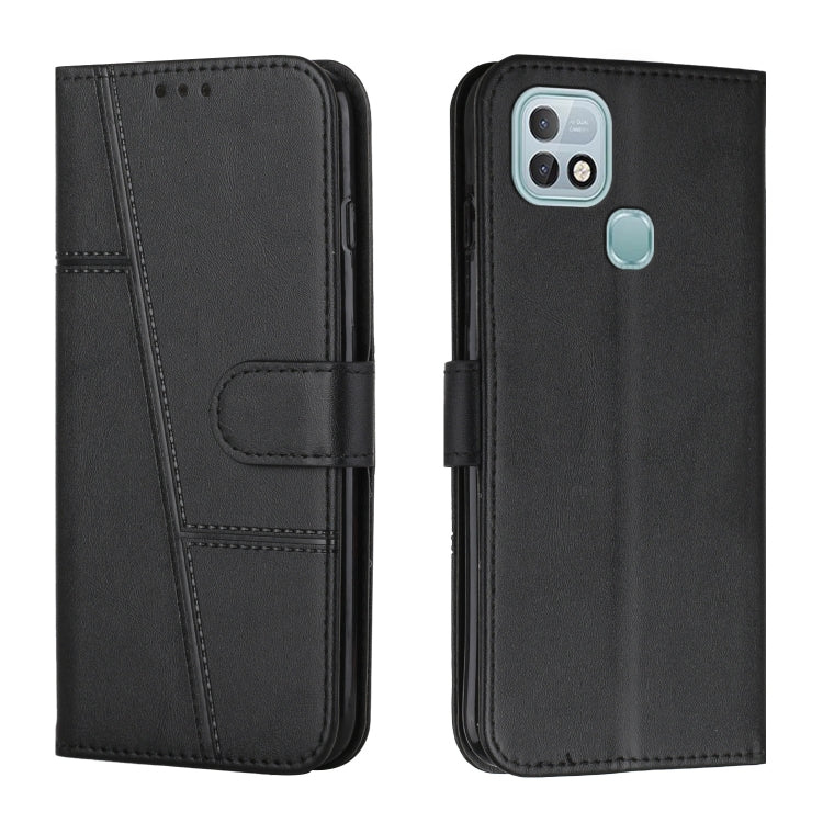For Infinix Hot 10i Stitching Calf Texture Buckle Leather Phone Case