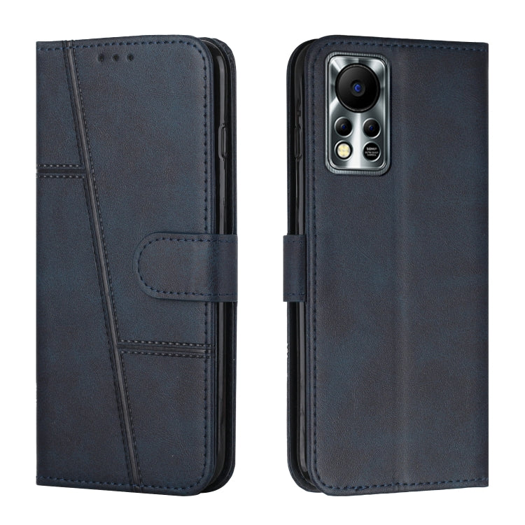 For Infinix Hot 11S NFC Stitching Calf Texture Buckle Leather Phone Case