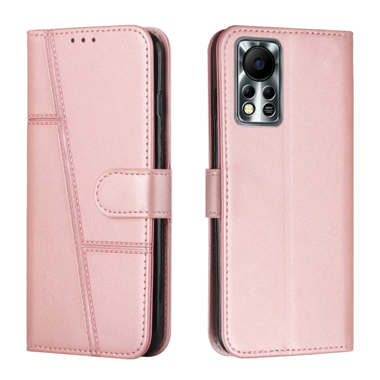 For Infinix Hot 11S NFC Stitching Calf Texture Buckle Leather Phone Case