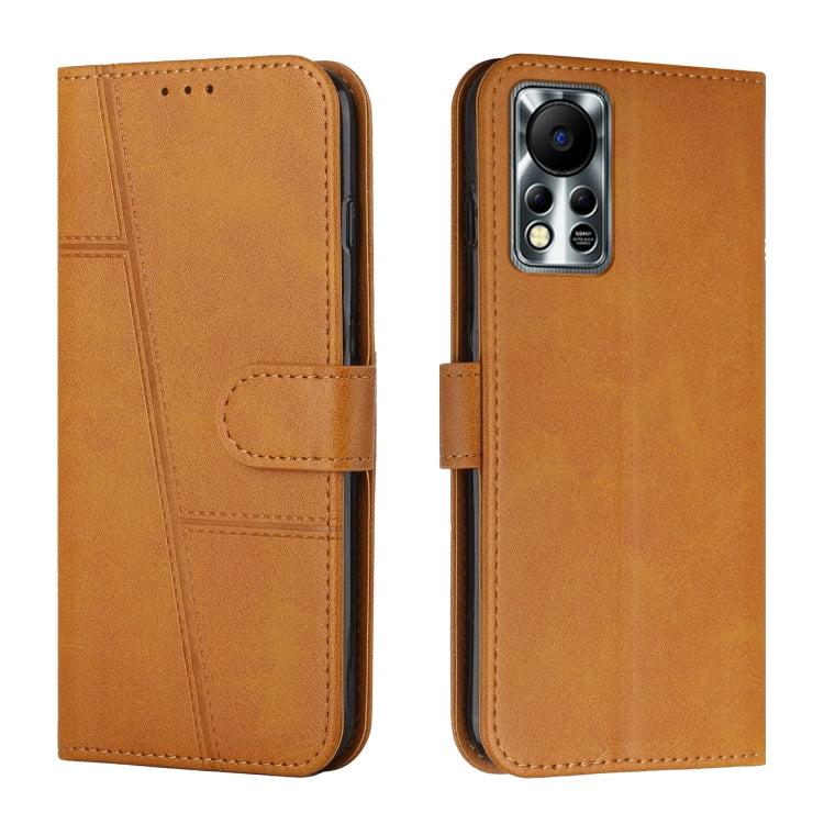 For Infinix Hot 11S NFC Stitching Calf Texture Buckle Leather Phone Case