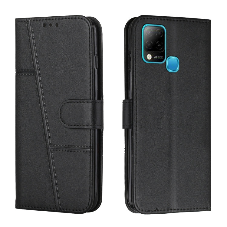For Infinix Hot 10S / 10T / 10S NFC Stitching Calf Texture Buckle Leather Phone Case