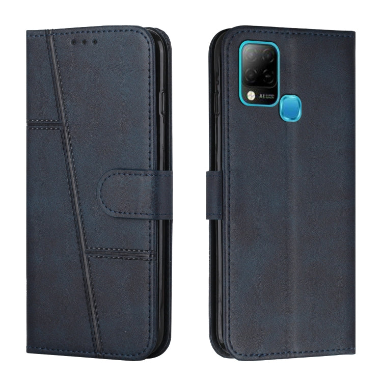 For Infinix Hot 10S / 10T / 10S NFC Stitching Calf Texture Buckle Leather Phone Case