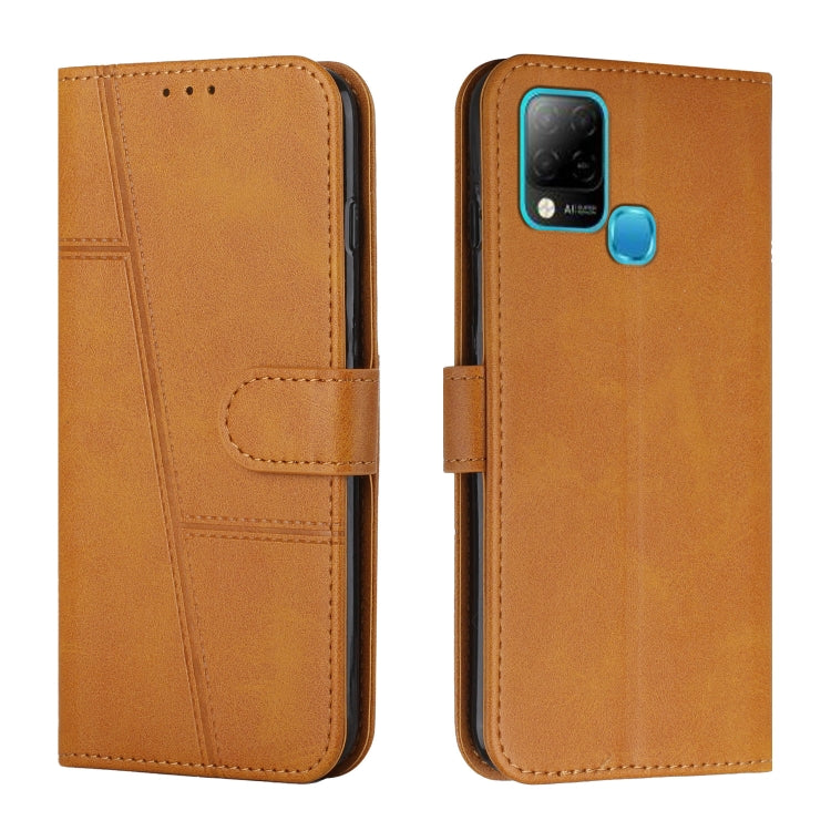For Infinix Hot 10S / 10T / 10S NFC Stitching Calf Texture Buckle Leather Phone Case