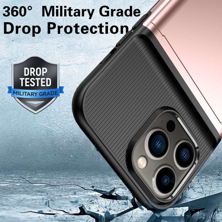 For iPhone 13 Push Card Armor Phone Case