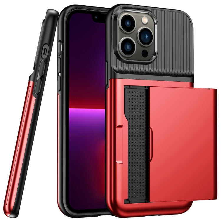 For iPhone 11 Pro Push Card Armor Phone Case