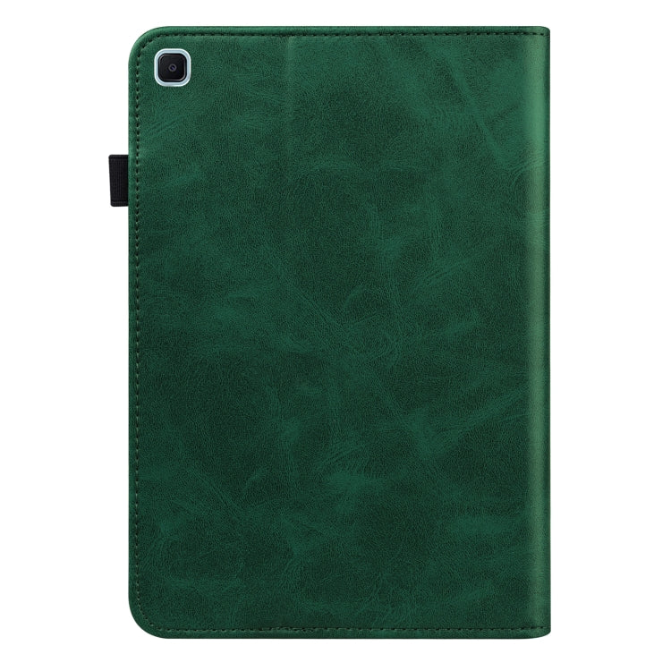 For Samsung Galaxy Tab S6 Lite P610/P615 Solid Color Embossed Striped Leather Tablet Smart Case