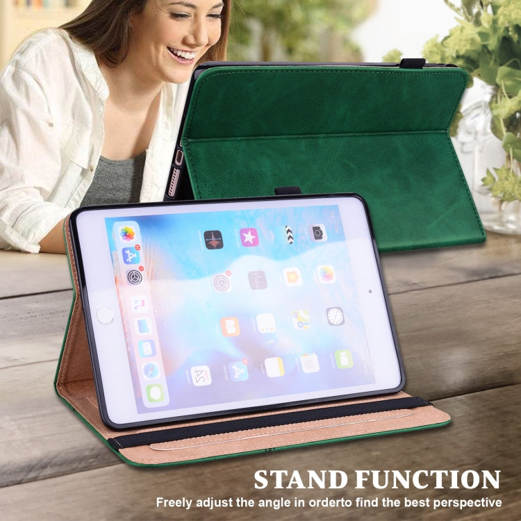 For Samsung Galaxy Tab S6 Lite P610/P615 Solid Color Embossed Striped Leather Tablet Smart Case