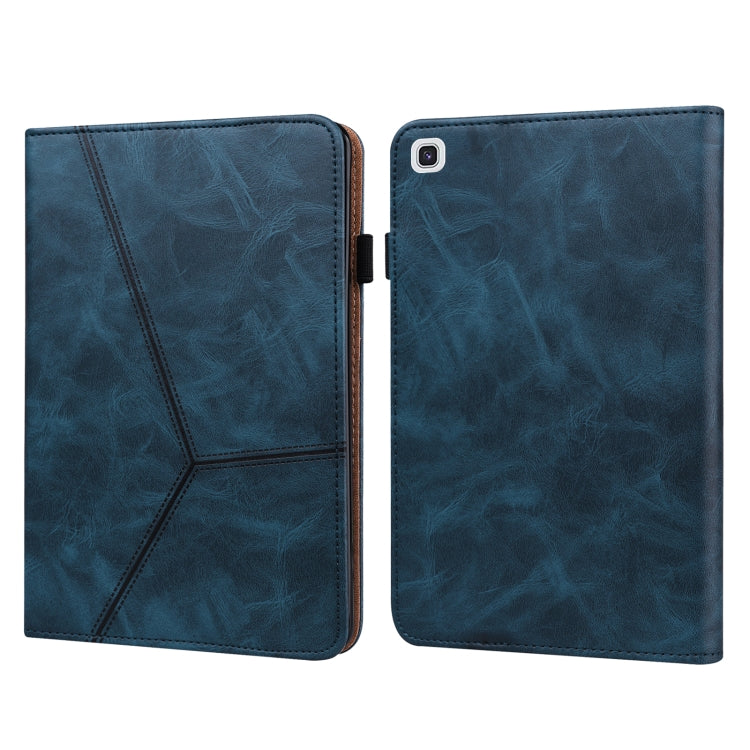 For Samsung Galaxy Tab A7 10.4 (2020) T500/T505 Solid Color Embossed Striped Leather Tablet Case