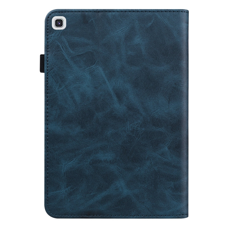 For Samsung Galaxy Tab A7 10.4 (2020) T500/T505 Solid Color Embossed Striped Leather Tablet Case