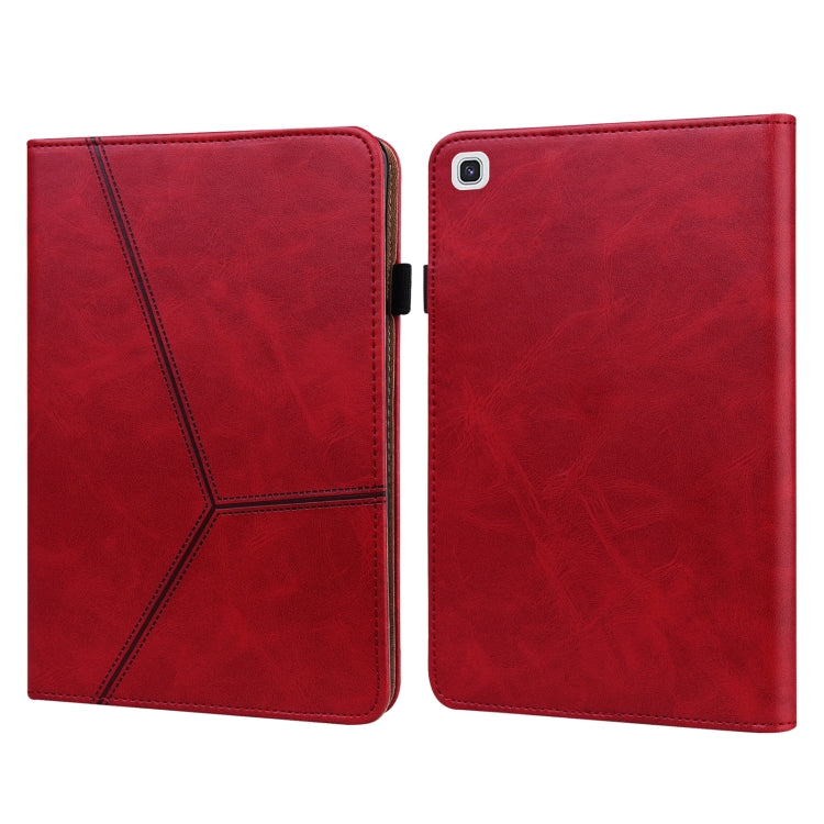 For Samsung Galaxy Tab A7 10.4 (2020) T500/T505 Solid Color Embossed Striped Leather Tablet Case