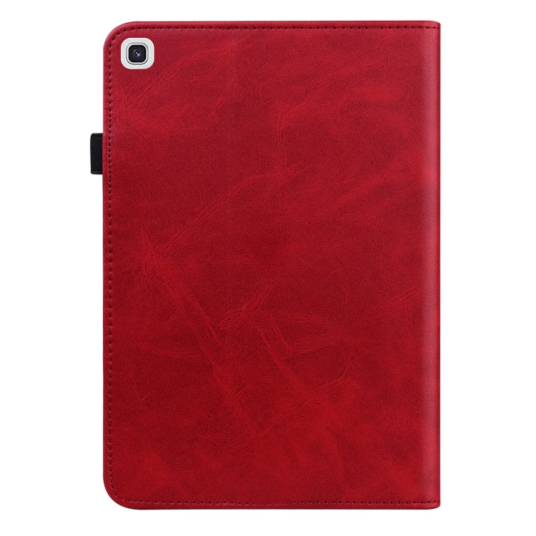 For Samsung Galaxy Tab A7 10.4 (2020) T500/T505 Solid Color Embossed Striped Leather Tablet Case