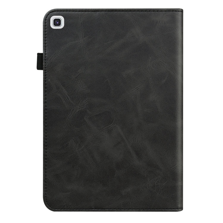 For Samsung Galaxy Tab A7 10.4 (2020) T500/T505 Solid Color Embossed Striped Leather Tablet Case