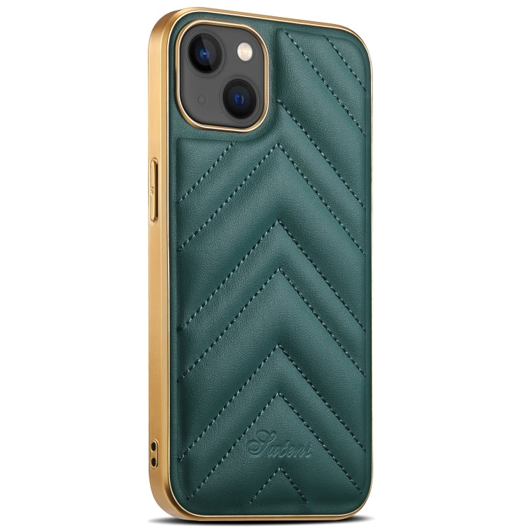 For iPhone 13 D-03 PU Leather + TPU + PC + Electroplated Phone Case