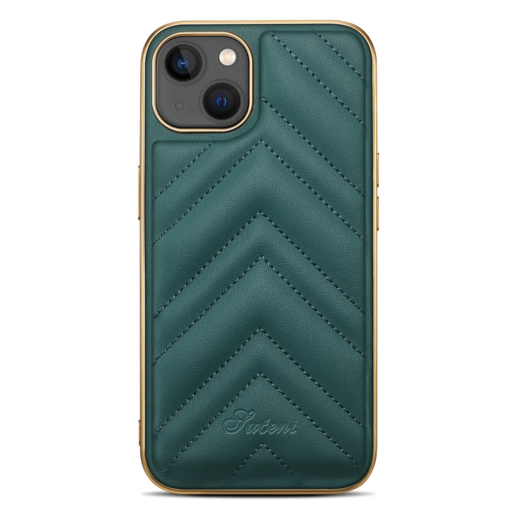 For iPhone 13 Pro D-03 PU Leather + TPU + PC + Electroplated Phone Case