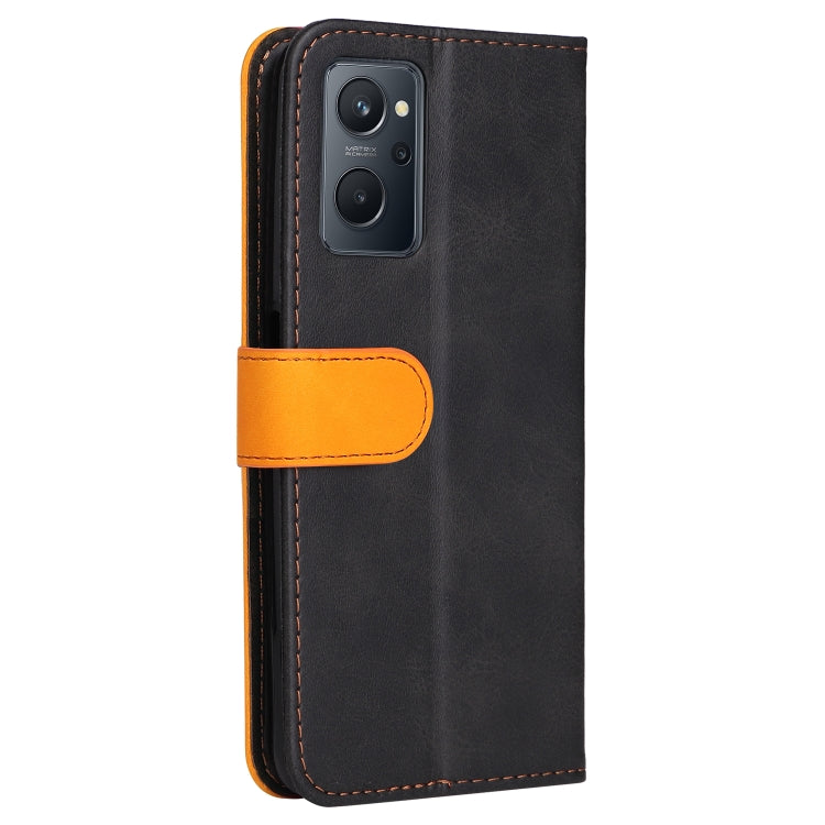 For OPPO Realme 9i/A36 4G/A76 4G Overseas Version Stitching-Color PU Leather Phone Case