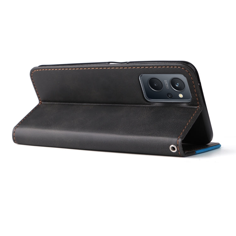 For OPPO Realme 9i/A36 4G/A76 4G Overseas Version Stitching-Color PU Leather Phone Case