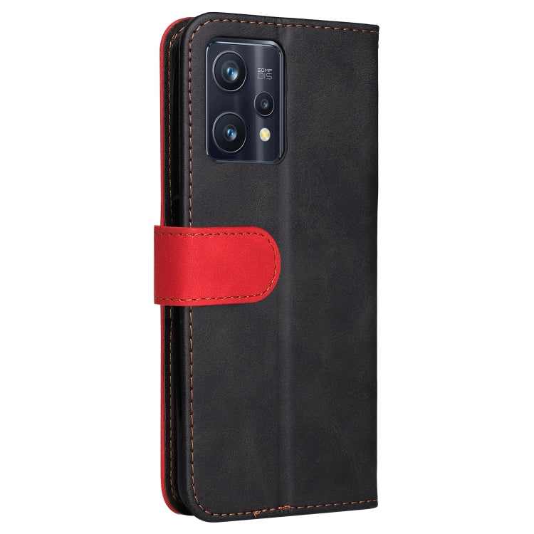For OPPO Realme 9 Pro+ Stitching-Color PU Leather Phone Case