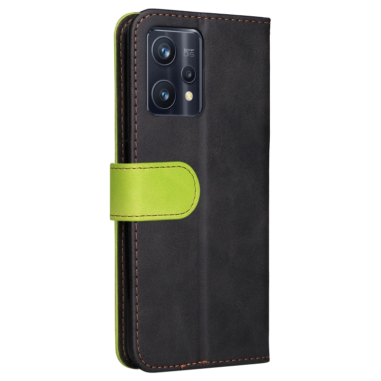 For OPPO Realme 9 Pro+ Stitching-Color PU Leather Phone Case