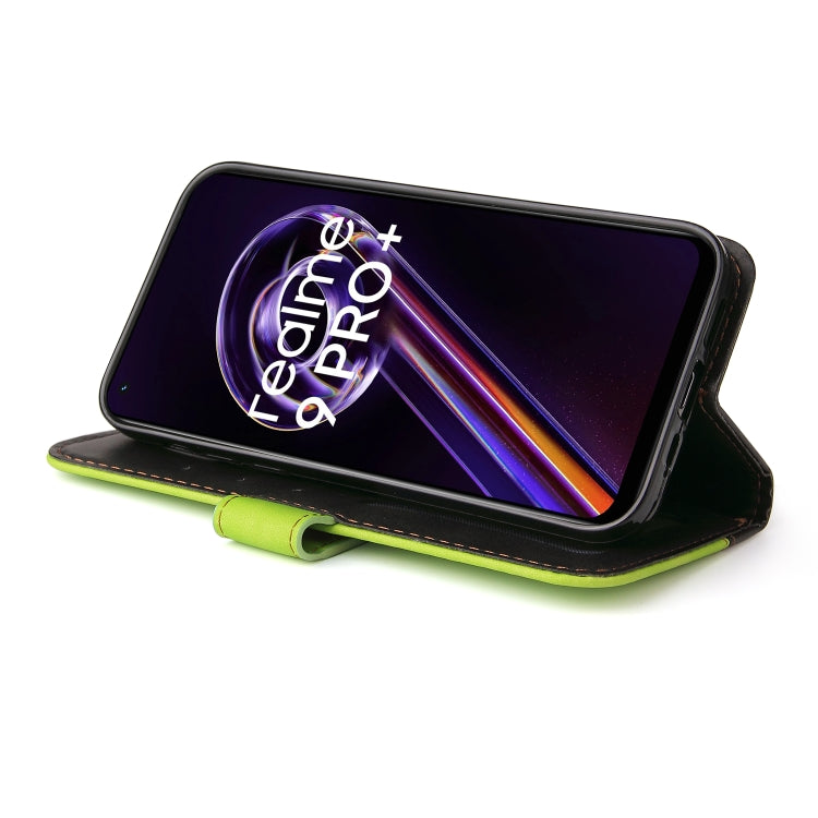 For OPPO Realme 9 Pro+ Stitching-Color PU Leather Phone Case