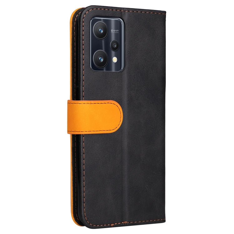 For OPPO Realme 9 Pro / V25 Stitching-Color PU Leather Phone Case