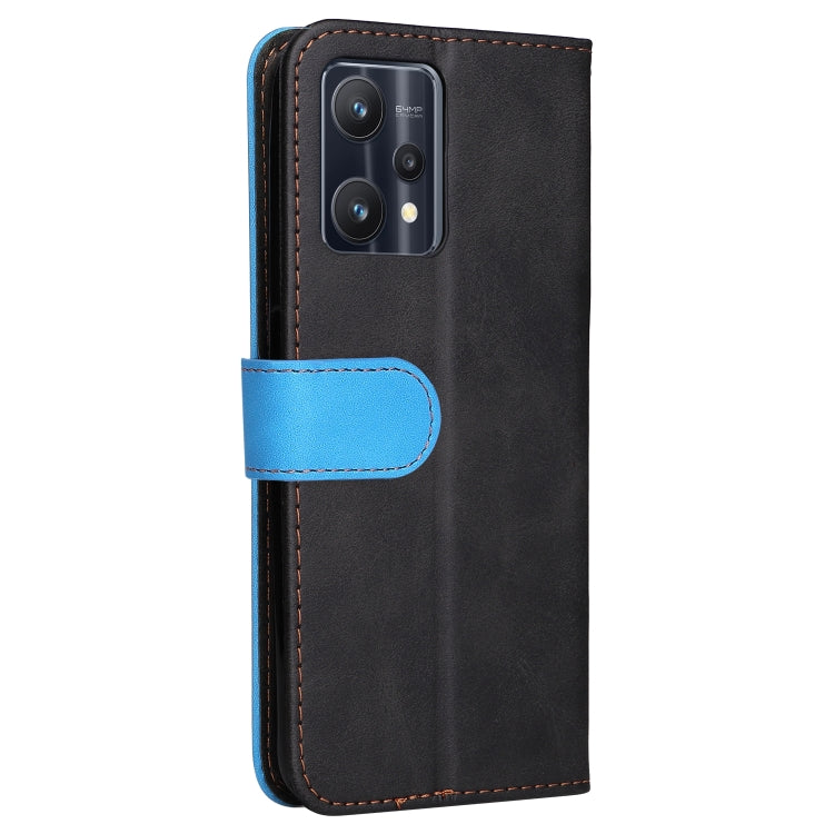 For OPPO Realme 9 Pro / V25 Stitching-Color PU Leather Phone Case