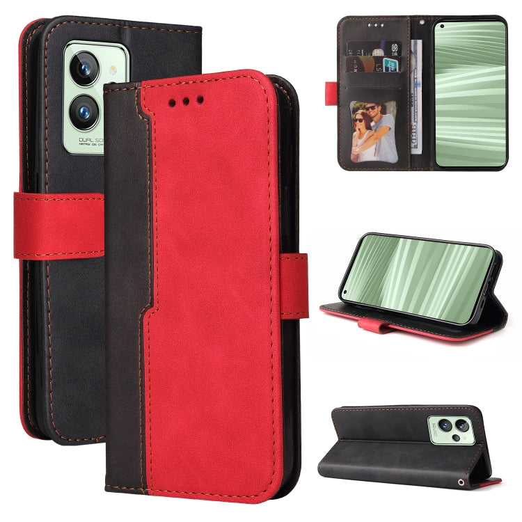For OPPO Realme GT2 Pro Stitching-Color PU Leather Phone Case