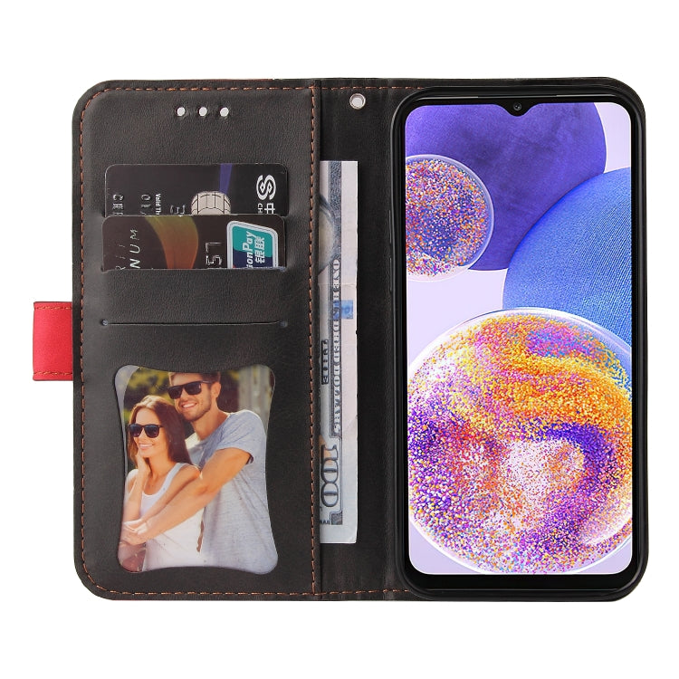 For Samsung Galaxy A23 / M23 / F23 Stitching-Color PU Leather Phone Case