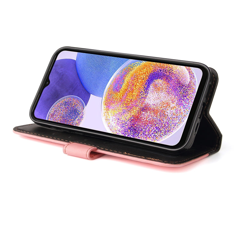For Samsung Galaxy A23 / M23 / F23 Stitching-Color PU Leather Phone Case